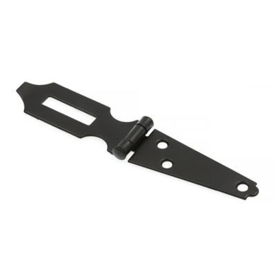 Image showing  Door and Gate, Safety Hasp Hinge Latch with Fixed Staple 3 in. with Screws, Matte Black, Single Pack