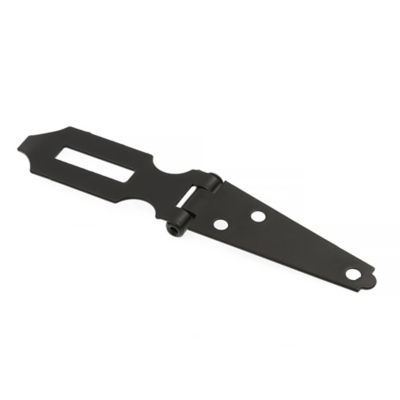Image showing  Door and Gate, Safety Hasp Hinge Latch with Fixed Staple 3 in. with Screws, Matte Black, Single Pack