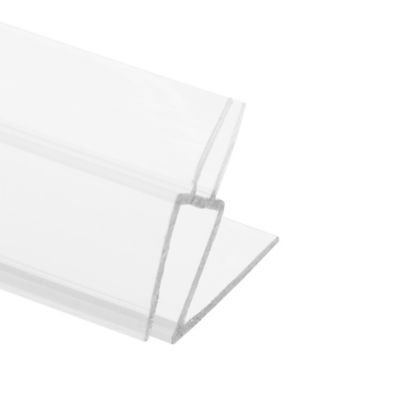Image showing 3 th Prime-Line Frameless Shower Door Bottom Seal for 1/4 in. Thick Glass Doors, Dual Flap and 45 Degree Drip Guard, 1 pk.