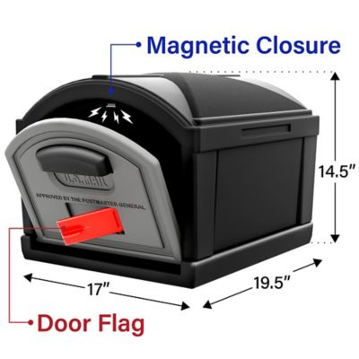 Image showing  T4 Extra Large Capacity Mailbox Top, Black