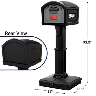 Image showing  Extra Large T4 XL Dig Free Classic Mailbox, Black