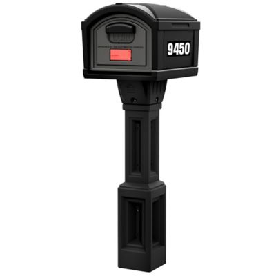Simplay3 T4 Extra Large Capacity Mailbox Top and Post, Black