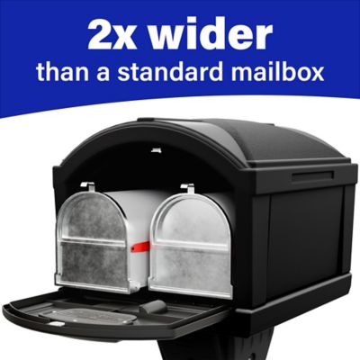 Image showing  T4 Extra Large Capacity Mailbox Top and Post, Black