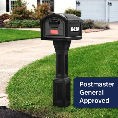 Image showing  T4 Extra Large Capacity Mailbox Top and Post, Black