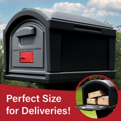 Image showing  T4 Extra Large Capacity Mailbox Top and Post, Black