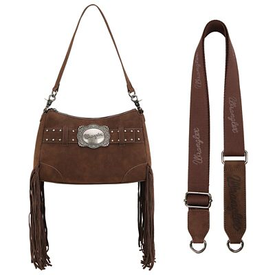 Image showing 4 th Wrangler Fringe Buckle Hobo Bag/Crossbody