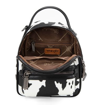 Image showing  Cow Print Mini Backpack With Coin Pouch