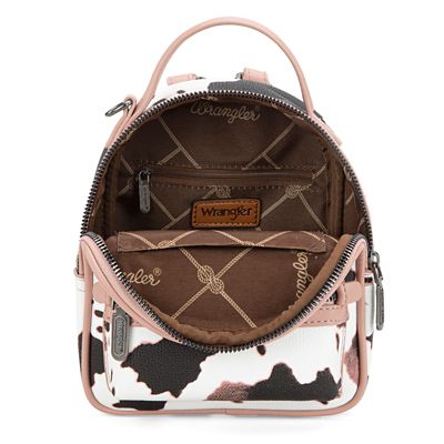 Image showing  Cow Print Mini Backpack With Coin Pouch