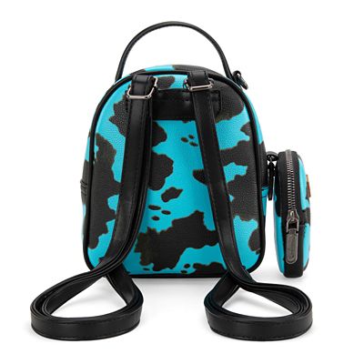 Image showing  Cow Print Mini Backpack With Coin Pouch
