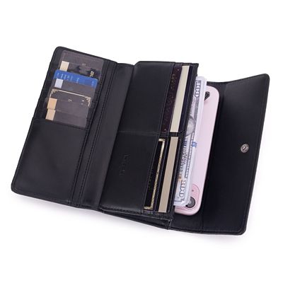 Image showing  Western Floral Tooled Tri-fold RFID Wallet/Wristlet