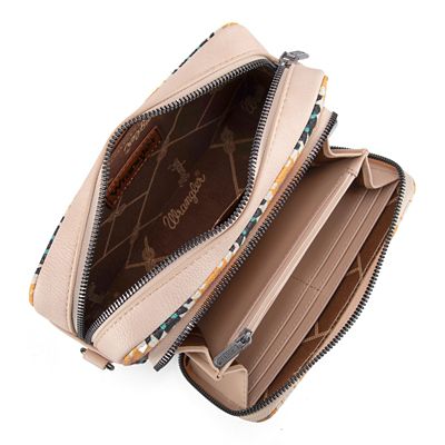 Image showing  Southwestern Pattern Dual Sided Print Crossbody Purse