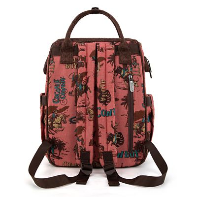 Image showing  Vintage Retro Cowboy Cool Print Backpack