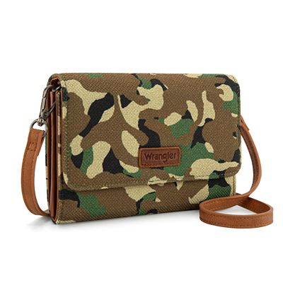 Image showing  Camo Print Canvas Clutch/Crossbody
