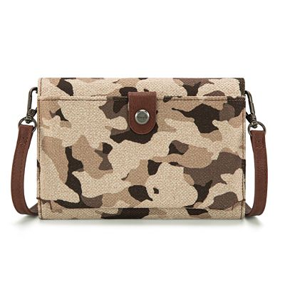 Image showing  Camo Print Canvas Clutch/Crossbody