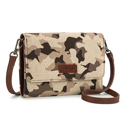 Image showing  Camo Print Canvas Clutch/Crossbody
