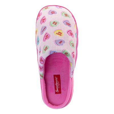 Image showing 2 th PEEPS Ladies Conversation Heart Comfort Slippers
