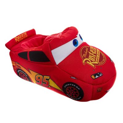 Disney Pixar Lightning McQueen Dual Size Kids' 3D Plush Slippers