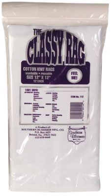 Southern Bloomer Cotton Cleaning Patches, 12 in. x 12 in., 12 pc.