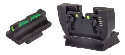 HiViz LiteWave Interchangeable Sight Set for Ruger 10/22 Rifle, Black Front and Rear