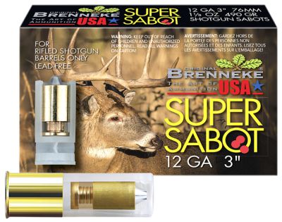 Brenneke 12-Gauge SuperSabot Shotgun Slugs, 3 in., 1-1/8 oz., 5 Rounds