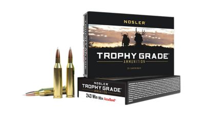 Nosler Trophy Grade .243 Win 90-Grain Nosler AccuBond Rifle Ammunition, 20 Rounds
