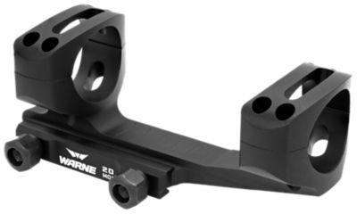 Warne Skeletonized Scope Mount/Ring Combo for MSR, Extended, Black Anodized, 30mm Tube, Ultra High Rings, 20 MOA