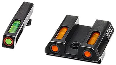 HiViz LiteWave H3 Green Tritium and Orange Outline with LitePipes Fiber-Optic Sights, Fits Glock 42, 43, 43X and 48