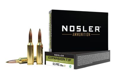 Nosler Expansion-Tip 6.5 PRC 120-Grain Spitzer E-Tip Lead-Free Rifle Ammunition, 20 Rounds