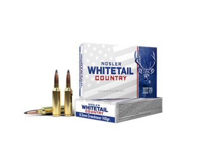 Nosler 6.5 Creedmoor 140-Grain Spitzer Boat Tail Rifle Ammunition, 20 Rounds