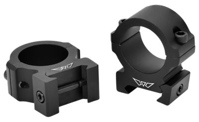 Warne Vapor Horizontal Rings, 1 in. Tube, Medium, 0 MOA, Picatinny/Weaver, Matte Black, Aluminum