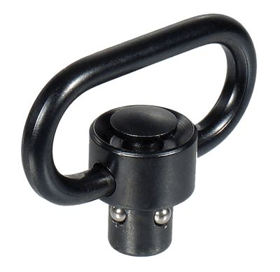 Leapers QD Sling Swivel, 1.38 in., Black, Push Button, Steel