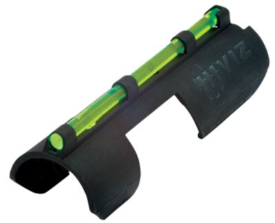 HiViz MPB-TAC Plain Barrel Snap-On Front Sight for 12/16/20 Gauge Shotguns, Black, Green/Red Fiber Optic