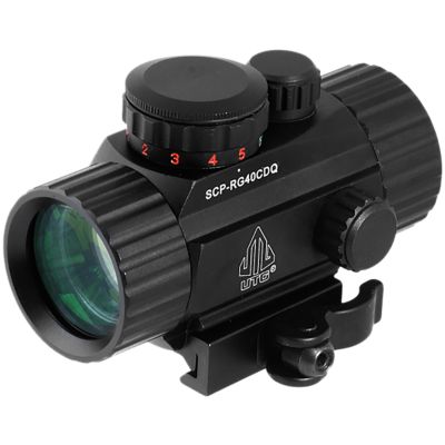 UTG ITA Circle Dot Sight, Black Hardcoat Anodized, 1x 4 MOA, Red/Green Dot/62 MOA Circle Reticle