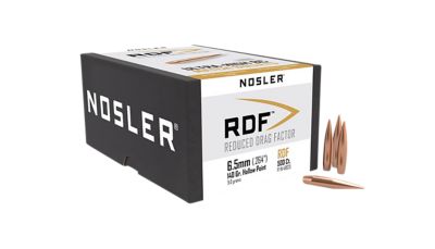 Nosler RDF 6.5 Creedmoor 140-Grain Hollow Point Boat Tail Reloading Rifle Bullets, 500 Rounds