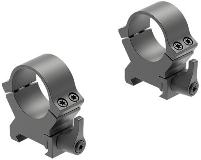 Leupold QRW2 Cross-Slot Scope Ring Set, 1 in. Tube, High, Picatinny/Weaver, Matte Black, Steel