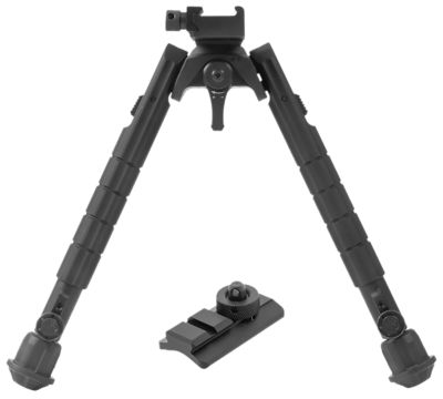 Leapers 8 to 12 in. Recon 360 Anodized Aluminum Bipod, Black