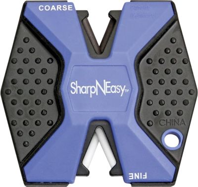 Accusharp SharpNEasy 2-Step Handheld Knife Sharpener, Fine/Coarse, Black/Blue