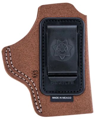 Bianchi 6C IWB Holster for 3 in. Barrels/Ruger/Colt/Charter Arms, Right Hand, Tan, Leather, Size 02