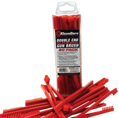 KleenBore Double-Ended Nylon Utility Brushes, Red, 20 pc.