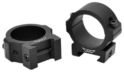 Warne Vapor Horizontal Rings, 30mm Tube, Low, 0 MOA, Picatinny/Weaver, Matte Black, Aluminum