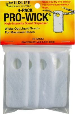 Wildlife Research Center Pro-Wick High-Intensity Felt Scent Dispenser, 4-Pack