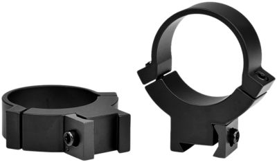 Warne Rimfire 70/30 Horizontal Split Rings, 30mm Tube, High, 3/8 in./11mm Dovetail, Black, Steel