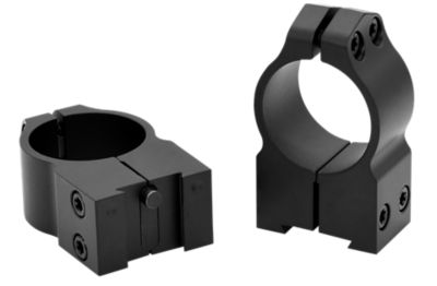 Warne Maxima Scope Ring Set for Tikka 3TX/3T/695, 1 in. Tube, High, 0 MOA, Dovetail, Vertical Split, Matte Black, Steel