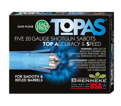 Brenneke 20-Gauge TOPAS Sabot Shotgun Slugs, 2.75 in., 1/2 oz., 5 Rounds