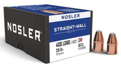 Nosler Straight Wall .400 Legend 215-Grain Power Point Reloading Rifle Bullets, 50 Rounds