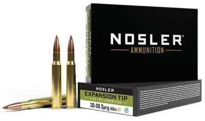 Nosler Expansion-Tip .30-06 Springfield 168-Grain E-Tip Lead-Free Rifle Ammunition, 20 Rounds