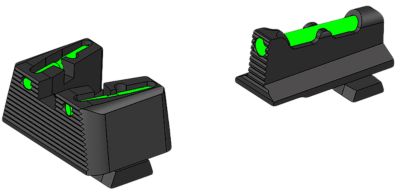 HiViz LiteWave Sight Set for Sig P320/365, Green/Red/White