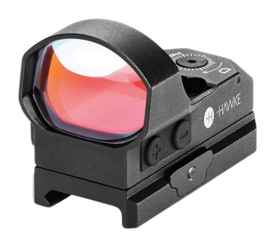 Hawke Sports Optics Reflex Sight, Black, 1x34mm, Illuminated Circle w/Red Dot Reticle, Weaver Rail Mount