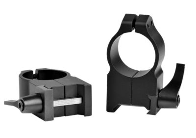Warne Maxima Vertical Rings, 1 in. Tube, Extra High, 0 MOA, Picatinny/Weaver, Quick Detach, Matte Black, Steel