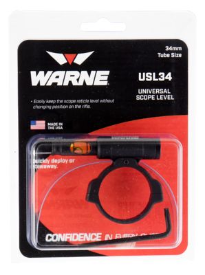 Warne Universal Scope Level, 34mm Tube, Universal, Black, Aluminum